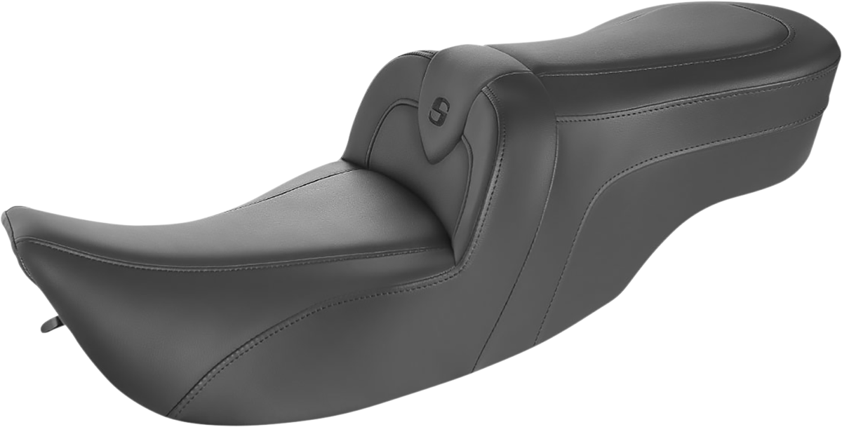 SADDLEMEN RoadSofa* Seat - without Backrest - Black w/ Black Stitching - '97-'07 TOURING