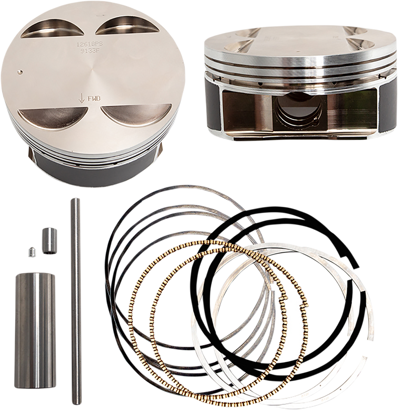S&S CYCLE Big Bore Piston Kit - 124" - +.010 - M8