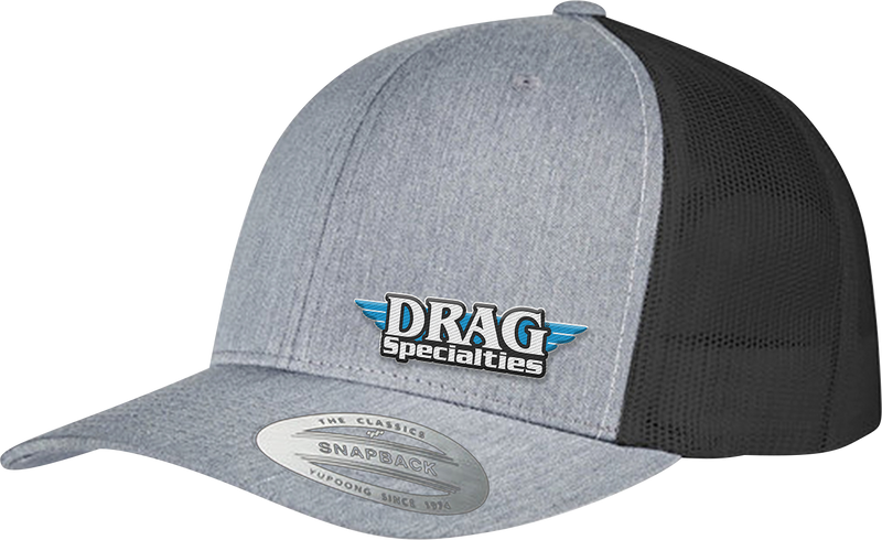 DRAG SPECIALTIES Drag Specialties Logo Mesh Snapback Hat - Gray/Black