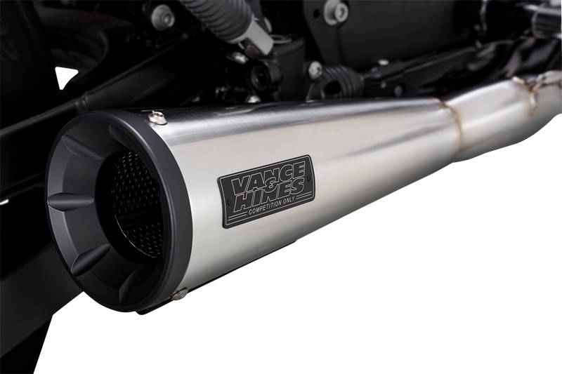VANCE & HINES 2-into-1 Upsweep Exhaust System - Brushed - Stainless Steel - '14-'22 SPORTSTER MODELS