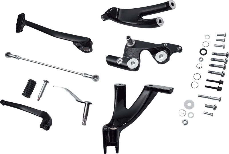 DRAG SPECIALTIES Forward Control Kit - Black - FX '18-'23