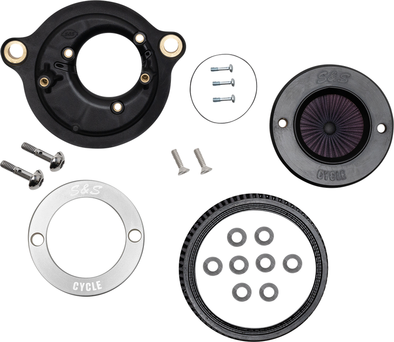S&S CYCLE Air Stinger Stealth Air Cleaner Kit - Chrome Ring