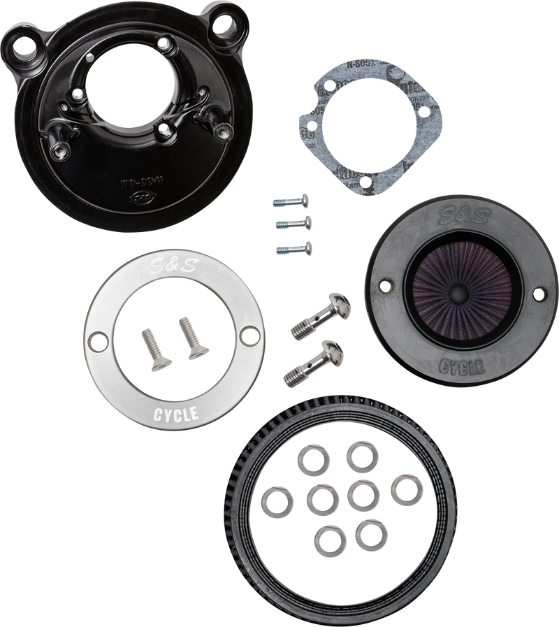S&S CYCLE Air Stinger Stealth Air Cleaner Kit - Black Chrome Ring