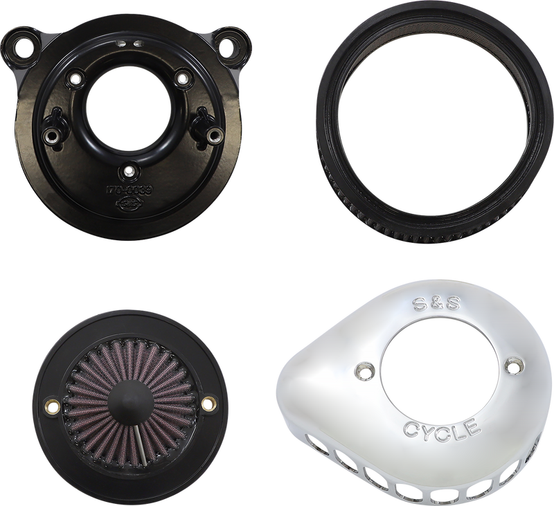 S&S CYCLE Air Stinger Stealth Air Cleaner Kit - Chrome