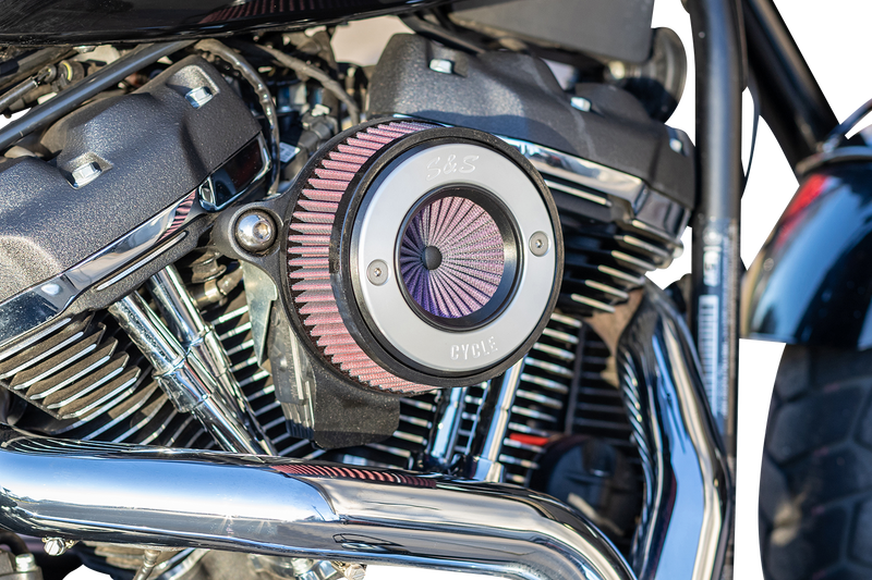 S&S CYCLE Air Stinger Stealth Air Cleaner Kit - Chrome Ring
