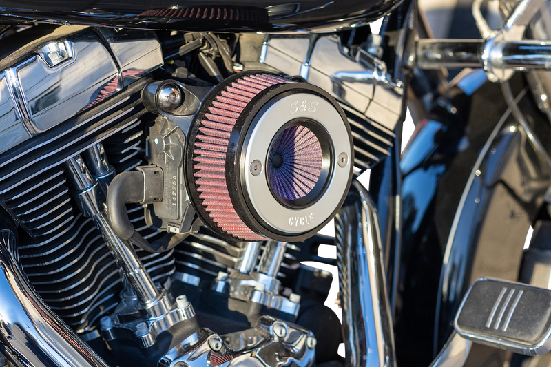 S&S CYCLE Air Stinger Stealth Air Cleaner Kit - Chrome Ring