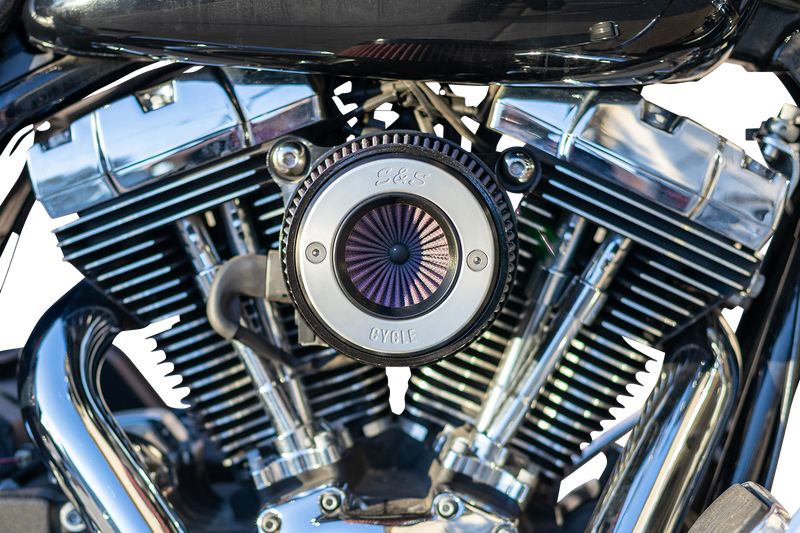 S&S CYCLE Air Stinger Stealth Air Cleaner Kit - Chrome Ring