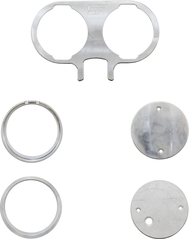 SLYFOX Gauge Mount - Dual - Unfinished - '18-'22 SOFTAIL & TOURING