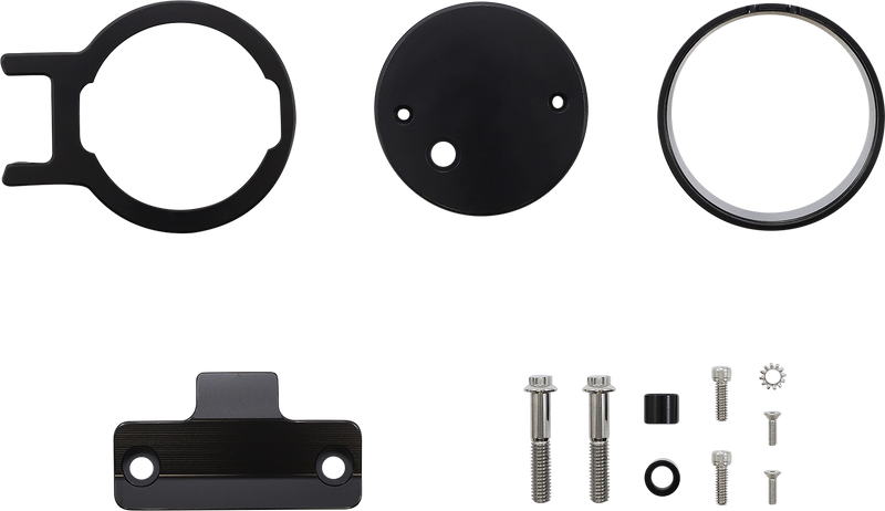SLYFOX Gauge Mount - Single - Black - '18-'22 SOFTAIL & TOURING