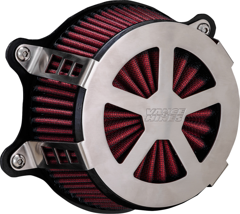 VANCE & HINES VO2 Radiant V Air Intake - Brushed -'02-'17 DYNA & SORTAIL & TOURING