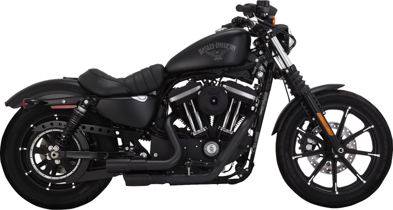 VANCE & HINES 2-into-2 Mini Grenades Exhaust System - Black - '14-'21 SPORTSTER MODELS