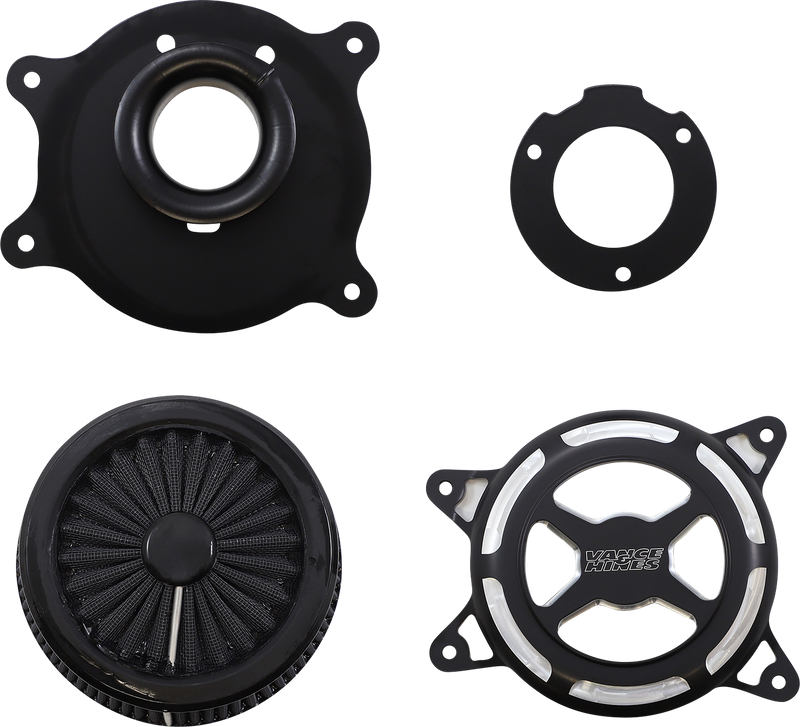 VANCE & HINES VO2 X Air Intake - Black Contrast -'08-'17 SOFTAIL & TOURING