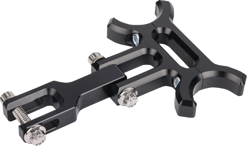 THRASHIN SUPPLY CO. Holeshot riser gauge relocation mounting bracket - Black