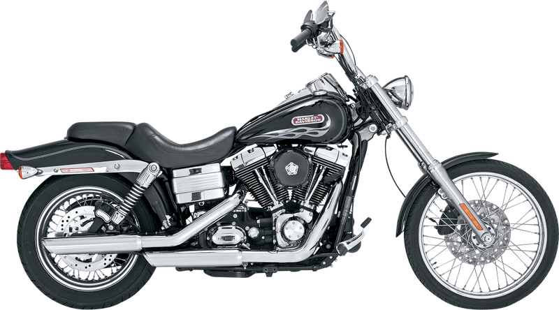 VANCE & HINES 3" Twin Slash Slip-On Muffler - Chrome - 1991-2017 DYNA MODELS