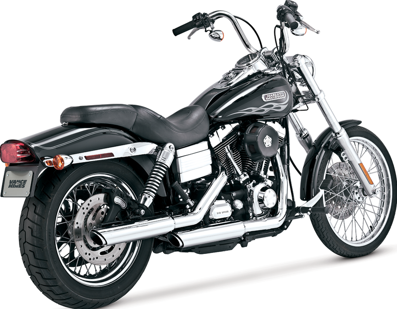 VANCE & HINES 3" Twin Slash Slip-On Muffler - Chrome - 1991-2017 DYNA MODELS