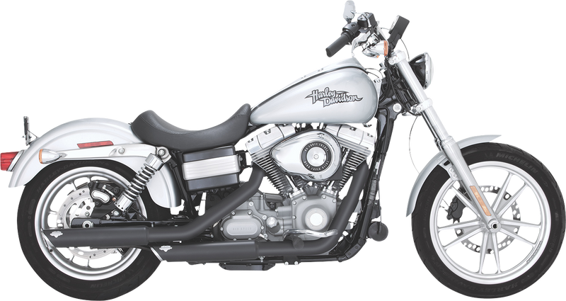 VANCE & HINES 3" Twin Slash Slip-On Mufflers - Black - 1991-2017 DYNA MODELS
