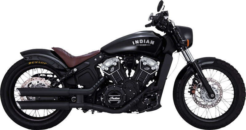 VANCE & HINES 3" Twin Slash Slip-On Mufflers - Black - '15-'22 SCOUT MODELS