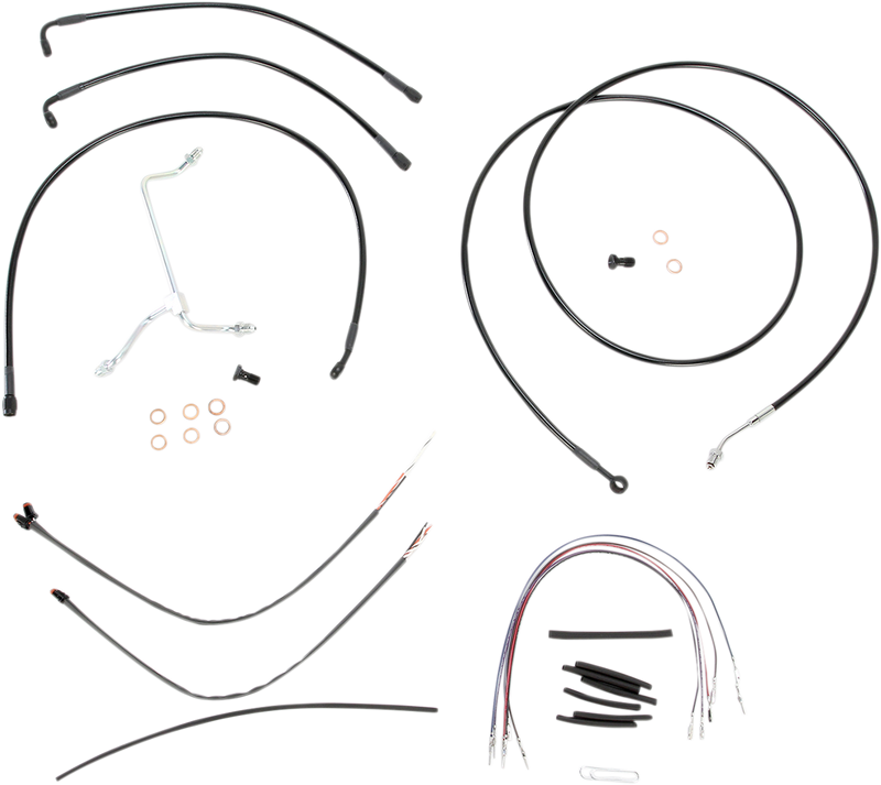 BURLY BRAND Control Kit - 15" Ape Hanger Handlebars B30-1114