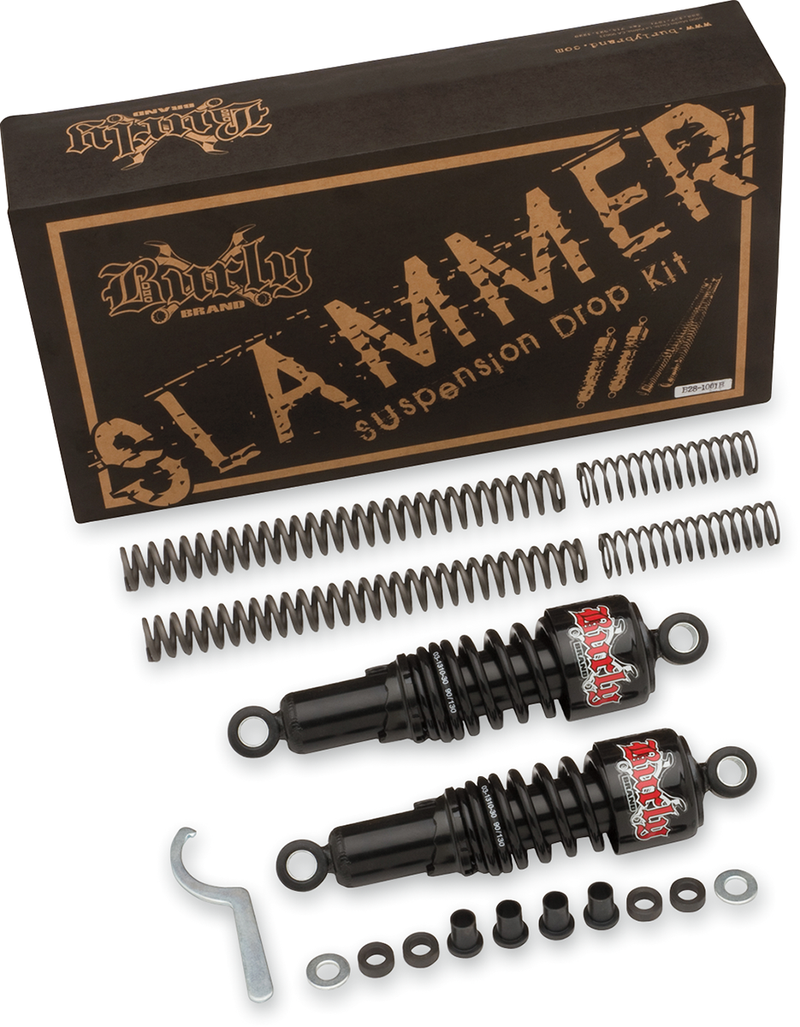 BURLY BRAND Suspension Kit - Slammer - Chrome - '06 - '17 FXD