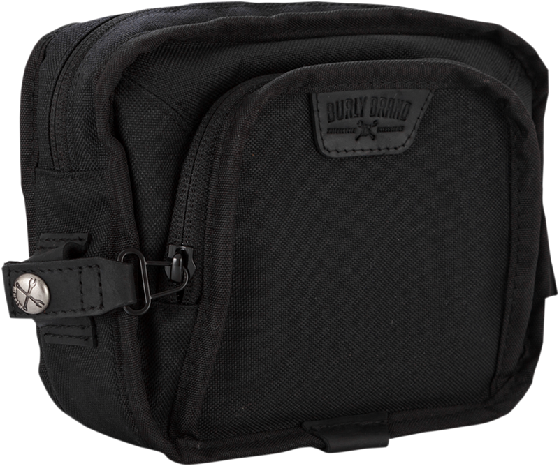 BURLY BRAND Handlebar Bag - Black Cordura