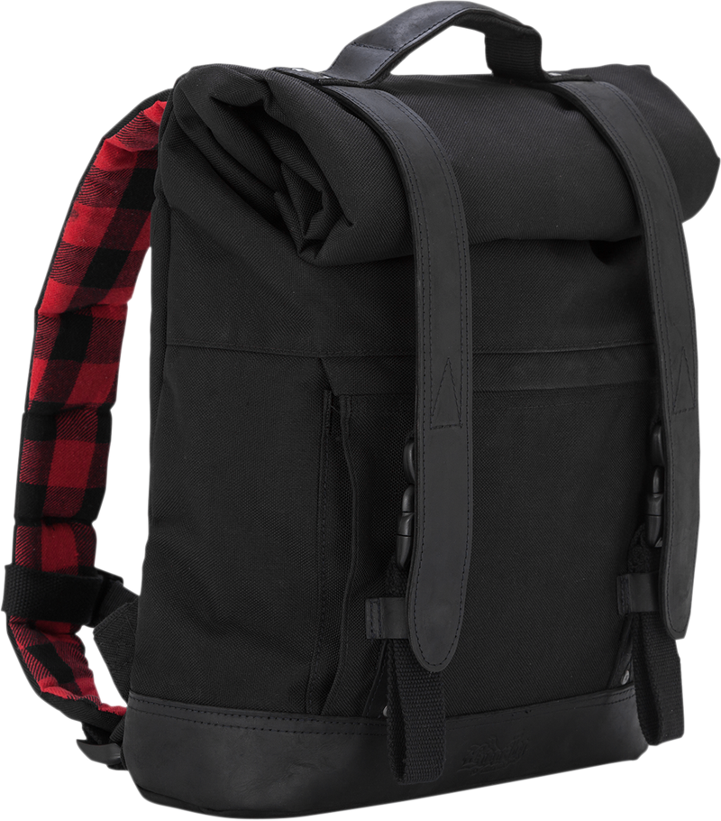 BURLY BRAND Roll Top Backpack - Black