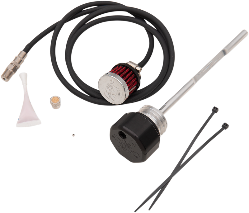 FEULING OIL PUMP CORP. Vented Dipstick - Black M8 TOURING