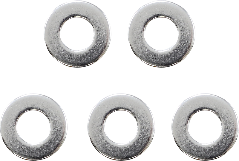 DRAG SPECIALTIES Replacement Rear Axle Washer - Chrome - 5-Pack