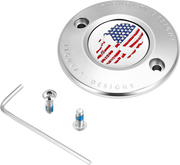 FIGURATI DESIGNS Timing Cover - 2 Hole - Skull - Stainless Steel FD24-TC-2H-SS