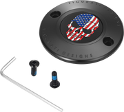 FIGURATI DESIGNS Timing Cover - 2 Hole - Skull - Black FD25-TC-2H-BLK