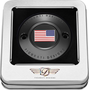 FIGURATI DESIGNS Timing Cover - 2 Hole - American Flag - Reversed - Black FD21R-TC-2H-BLK
