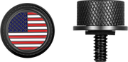 FIGURATI DESIGNS Seat Mounting Knob - Black - American Flag FD20-SEAT KN-BK