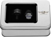 FIGURATI DESIGNS Seat Mounting Knob - Black - Blue Line American Flag FD71-SEAT KN-BK