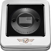 FIGURATI DESIGNS Timing Cover - 2 Hole - American Flag - Contrast Cut - Black FD26R-TC-2H-BLK