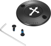 FIGURATI DESIGNS Timing Cover - 2 Hole - Cross - Black FD41-TC-2H-BLK