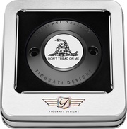 FIGURATI DESIGNS Timing Cover - 2 Hole - Don't Tread on Me - Black FD40-TC-2H-BLK