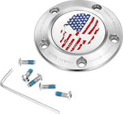 FIGURATI DESIGNS Timing Cover - 5 Hole - Skull - Stainless Steel FD24-TC-5H-SS