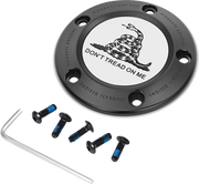 FIGURATI DESIGNS Timing Cover - 5 Hole - Don't Tread on Me - Black FD40-TC-5H-BLK