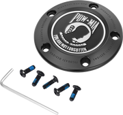 FIGURATI DESIGNS Timing Cover - 5 Hole - POW MIA - Black FD50-TC-5H-BLK