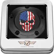 FIGURATI DESIGNS Timing Cover - 5 Hole - Skull - Black FD25-TC-5H-BLK