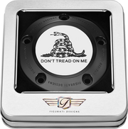 FIGURATI DESIGNS Timing Cover - 5 Hole - Don't Tread on Me - Black FD40-TC-5H-BLK