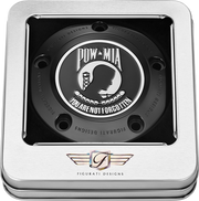 FIGURATI DESIGNS Timing Cover - 5 Hole - POW MIA - Black FD50-TC-5H-BLK