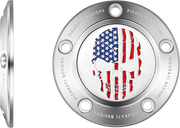 FIGURATI DESIGNS Timing Cover - 5 Hole - Skull - Stainless Steel FD24-TC-5H-SS