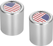 FIGURATI DESIGNS Docking Covers - American Flag - Short - Silver FD20-DC-2530-SS