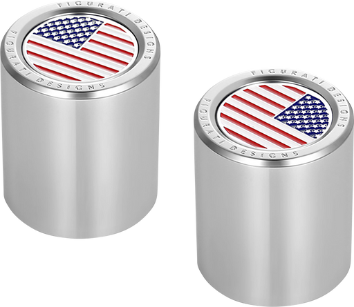 FIGURATI DESIGNS Docking Covers - American Flag - Short - Silver FD20-DC-2530-SS