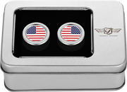 FIGURATI DESIGNS Docking Covers - American Flag - Short - Silver FD20-DC-2530-SS