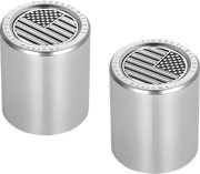 FIGURATI DESIGNS Docking Covers - American Flag - Short - Contrast Cut - Silver FD26-DC-2530-SS