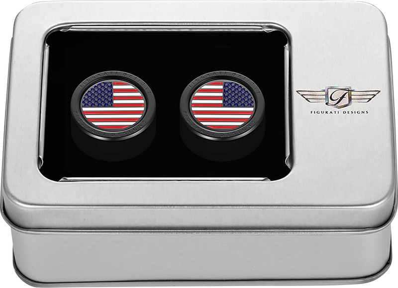 FIGURATI DESIGNS Docking Covers - American Flag - Short - Black FD21-DC-2530-BK
