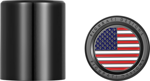 FIGURATI DESIGNS Docking Covers - American Flag - Short - Black FD21-DC-2530-BK