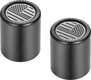 FIGURATI DESIGNS Docking Covers - American Flag - Green Line - Short - Black FD72-DC-2530-BK