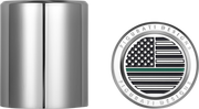 FIGURATI DESIGNS Docking Covers - American Flag - Green Line - Short - Silver FD72-DC-2530-SS